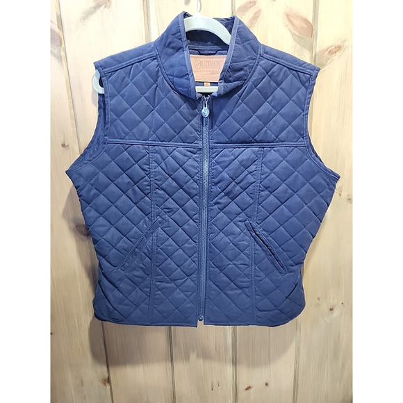 Outback Trading CO. Women’s Microsuede Quilted Equestrian Vest,szXL,Navy Blu,NWT - Picture 11 of 11